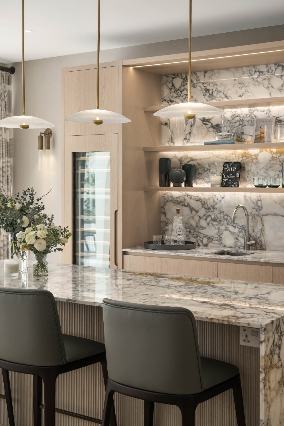 Grade II listed Georgian Townhouse | Family Room Bar  | Interior Designers